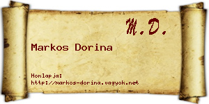 Markos Dorina névjegykártya