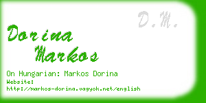 dorina markos business card